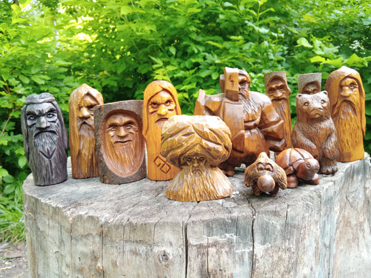 handmade wooden figurines