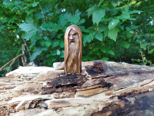 God Rod Statuette Made of Wood Handmade. Wood Carving