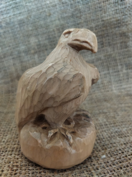 Hand-Carved Wooden Eagle Figurine – Symbol of Strength and Freedom