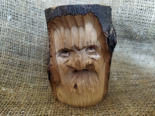 Forest Guardian Carved in Wood – Handmade Wooden Sculpture