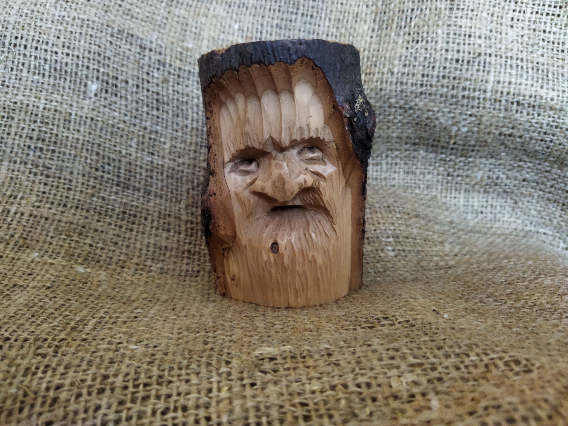 Forest Guardian Carved in Wood – Handmade Wooden Sculpture