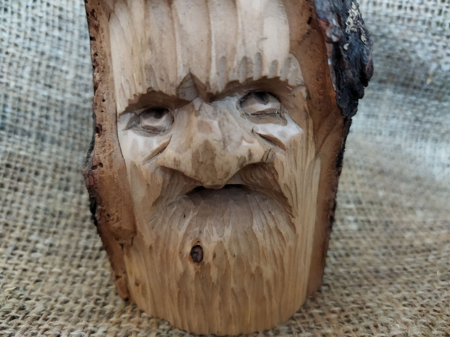 Forest Guardian Carved in Wood – Handmade Wooden Sculpture