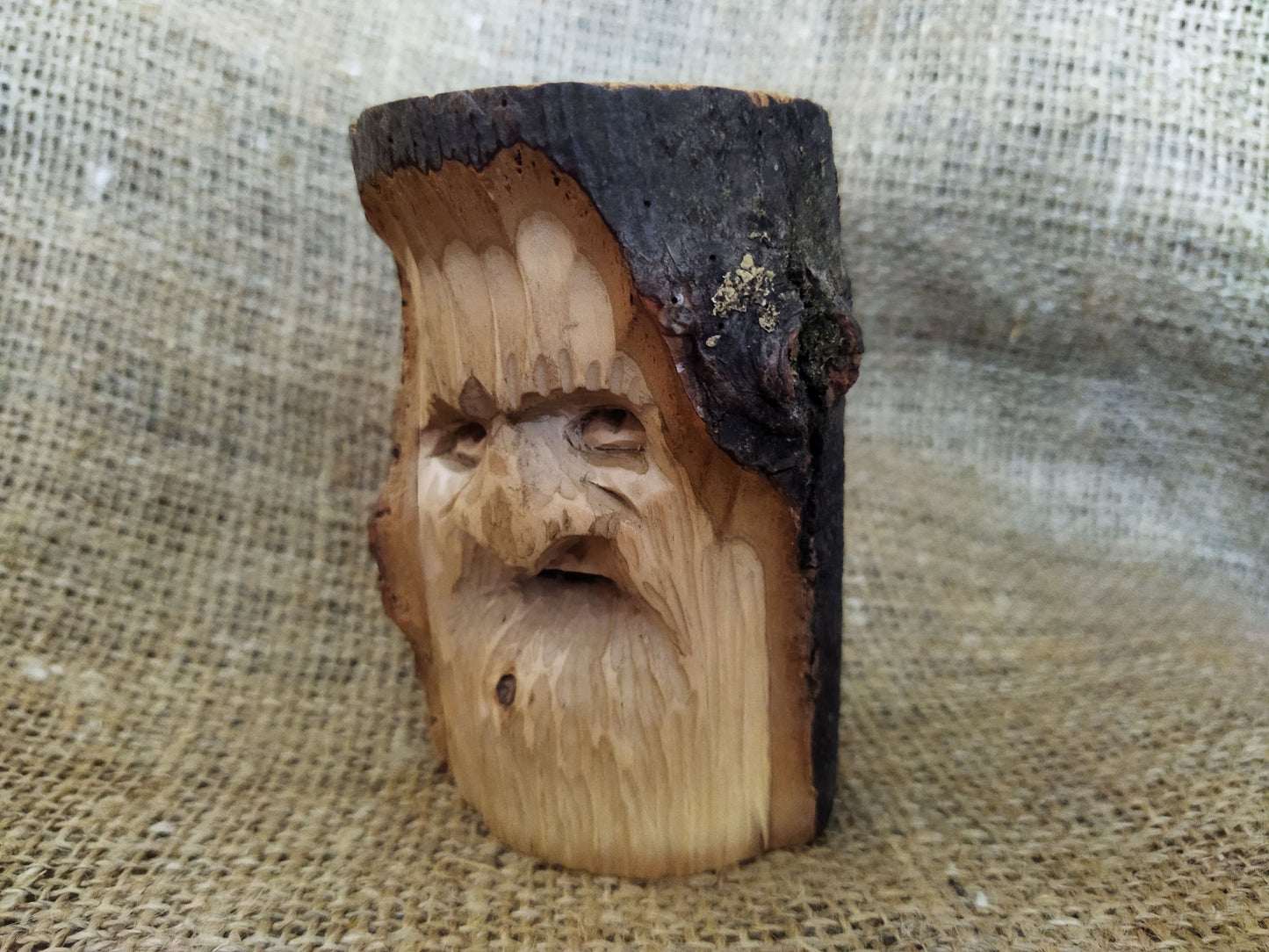 Forest Guardian Carved in Wood – Handmade Wooden Sculpture