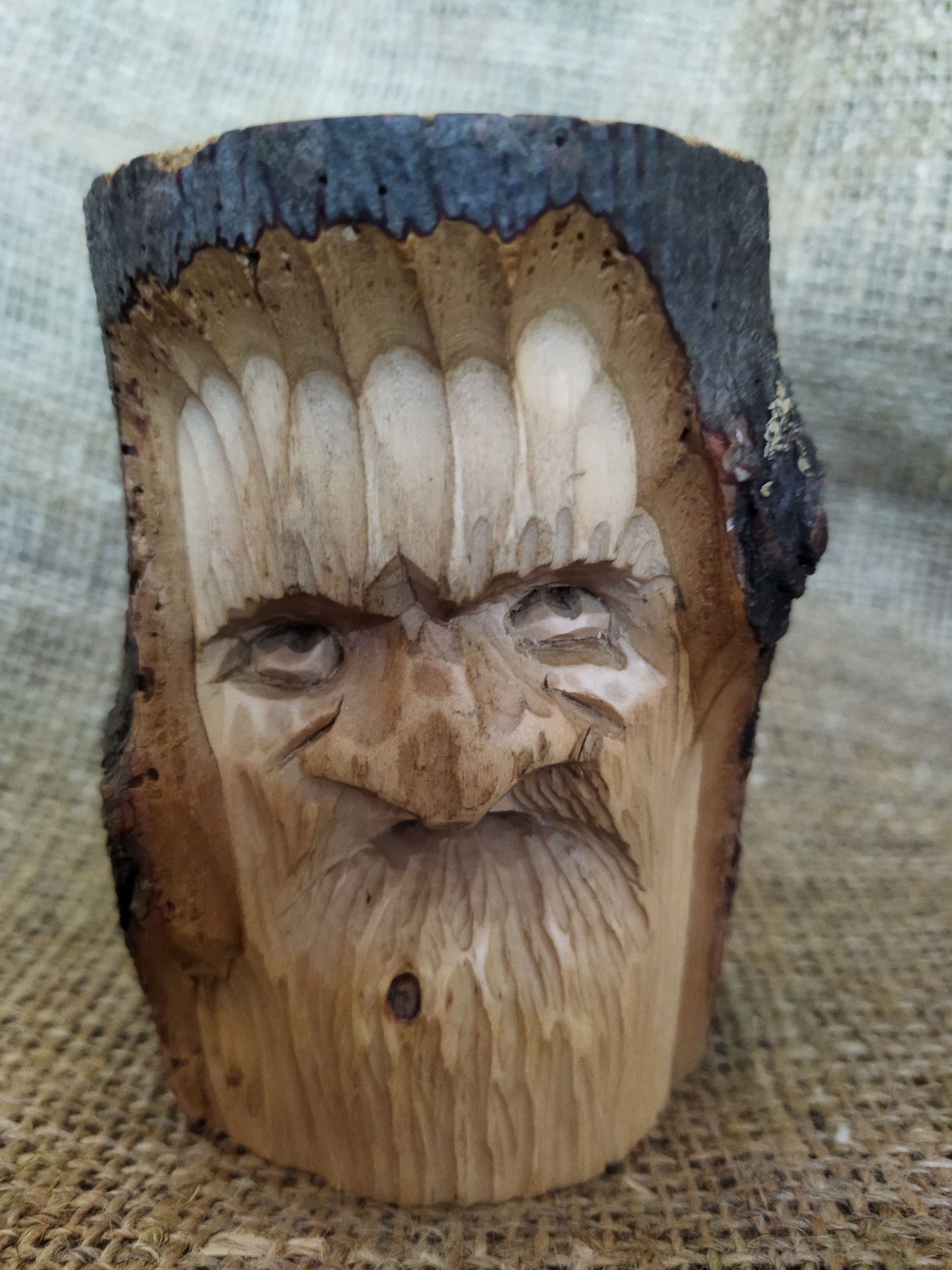 Forest Guardian Carved in Wood – Handmade Wooden Sculpture