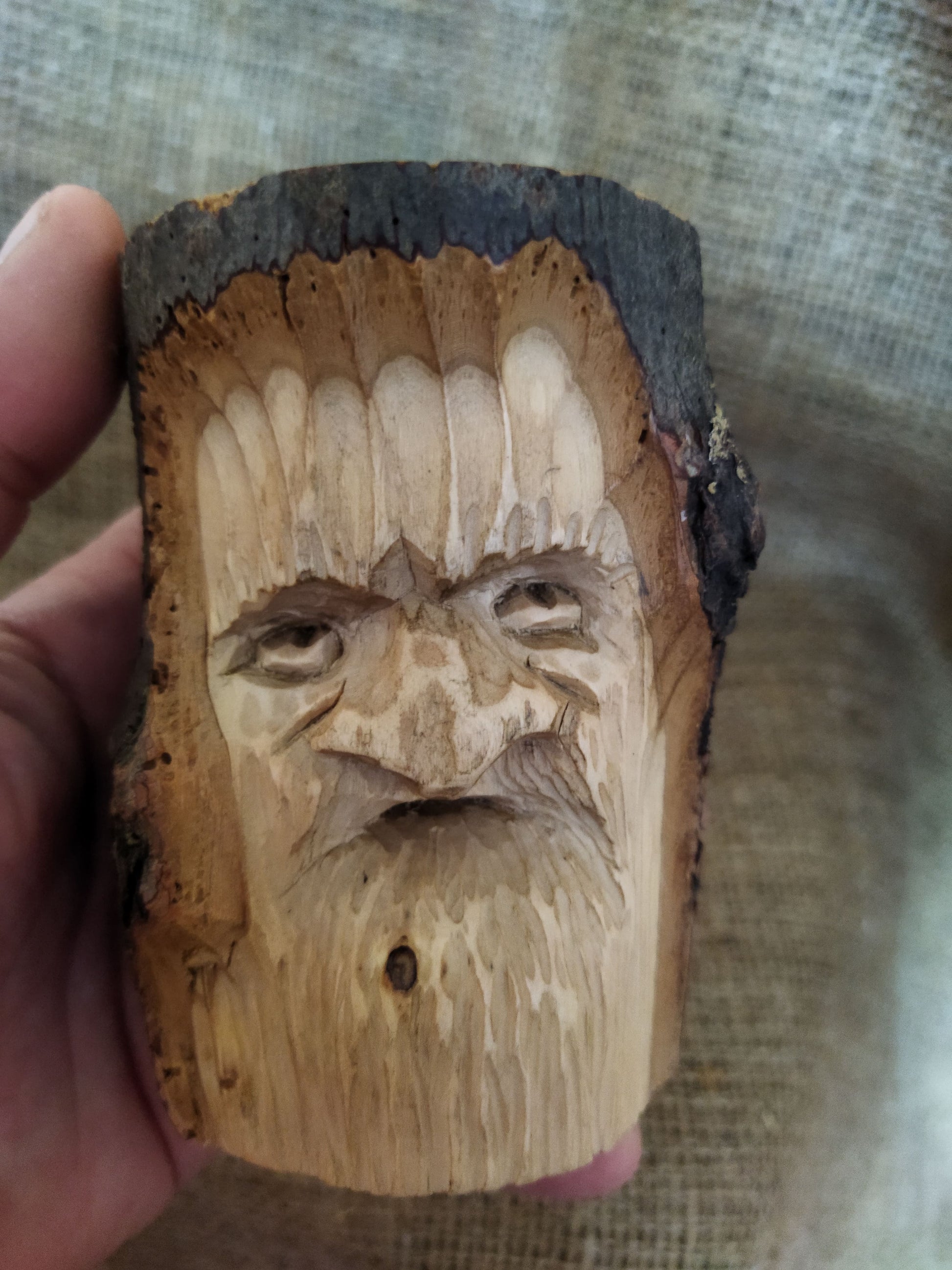 Forest Guardian Carved in Wood – Handmade Wooden Sculpture