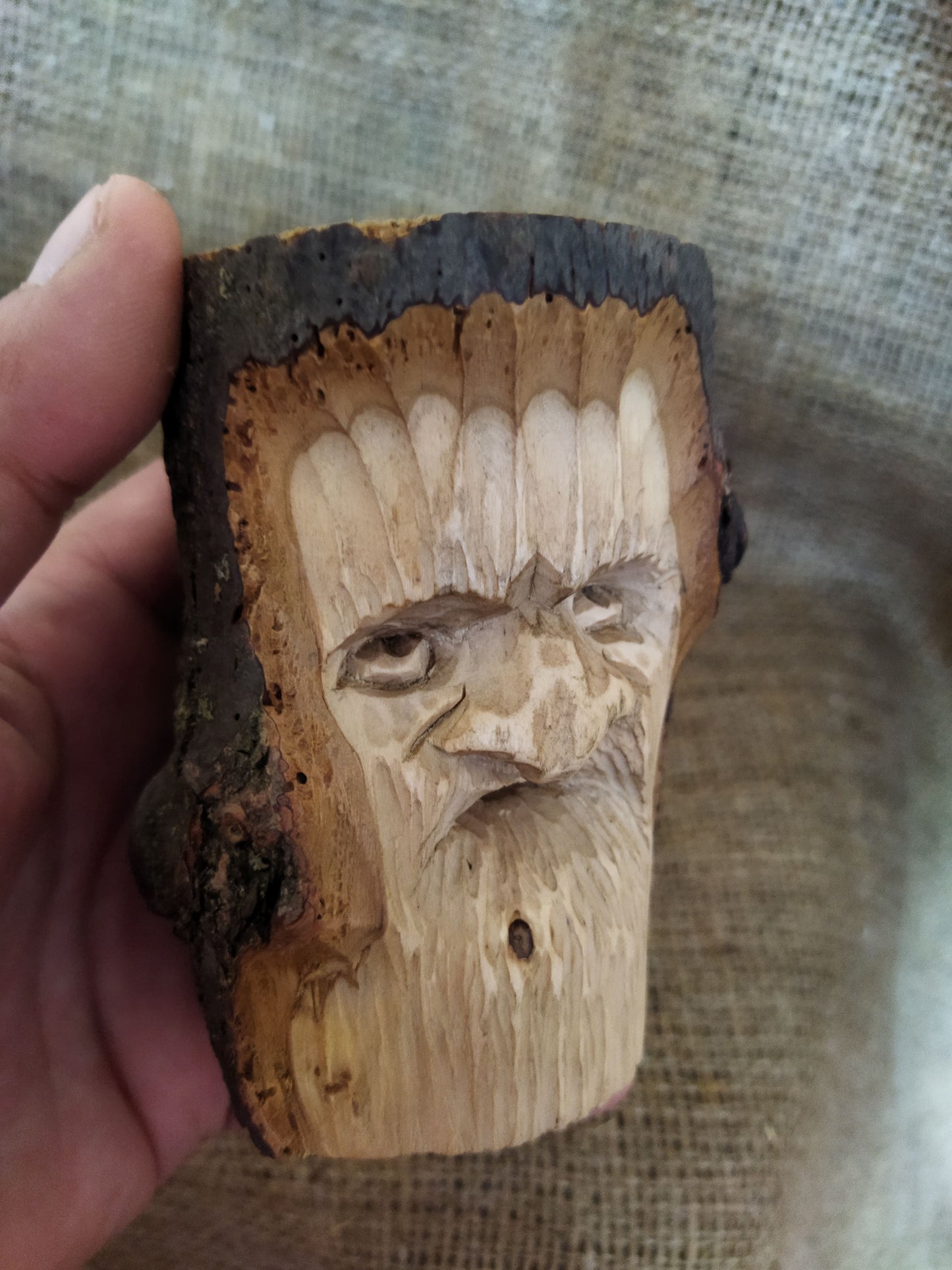 Forest Guardian Carved in Wood – Handmade Wooden Sculpture