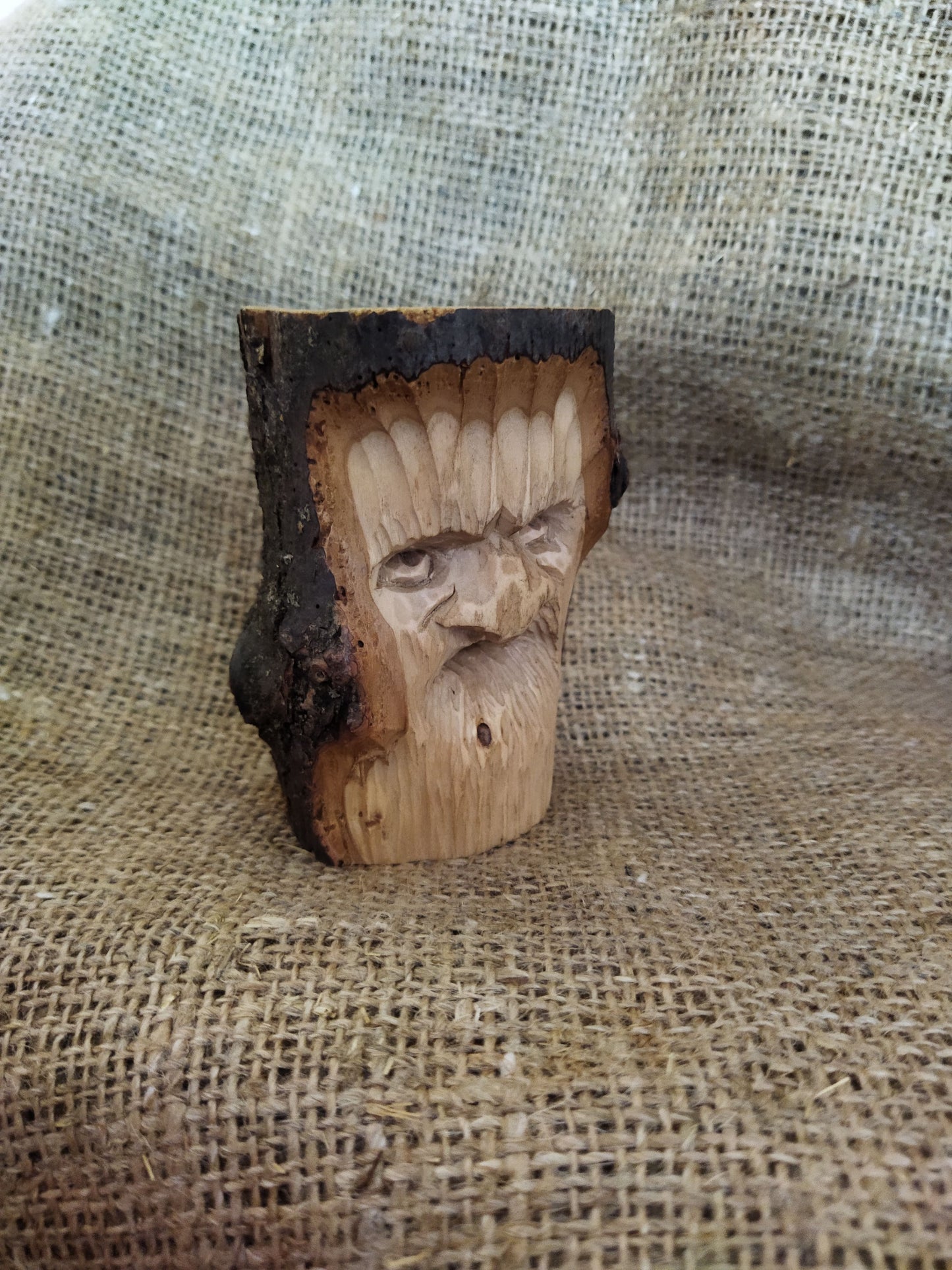 Forest Guardian Carved in Wood – Handmade Wooden Sculpture