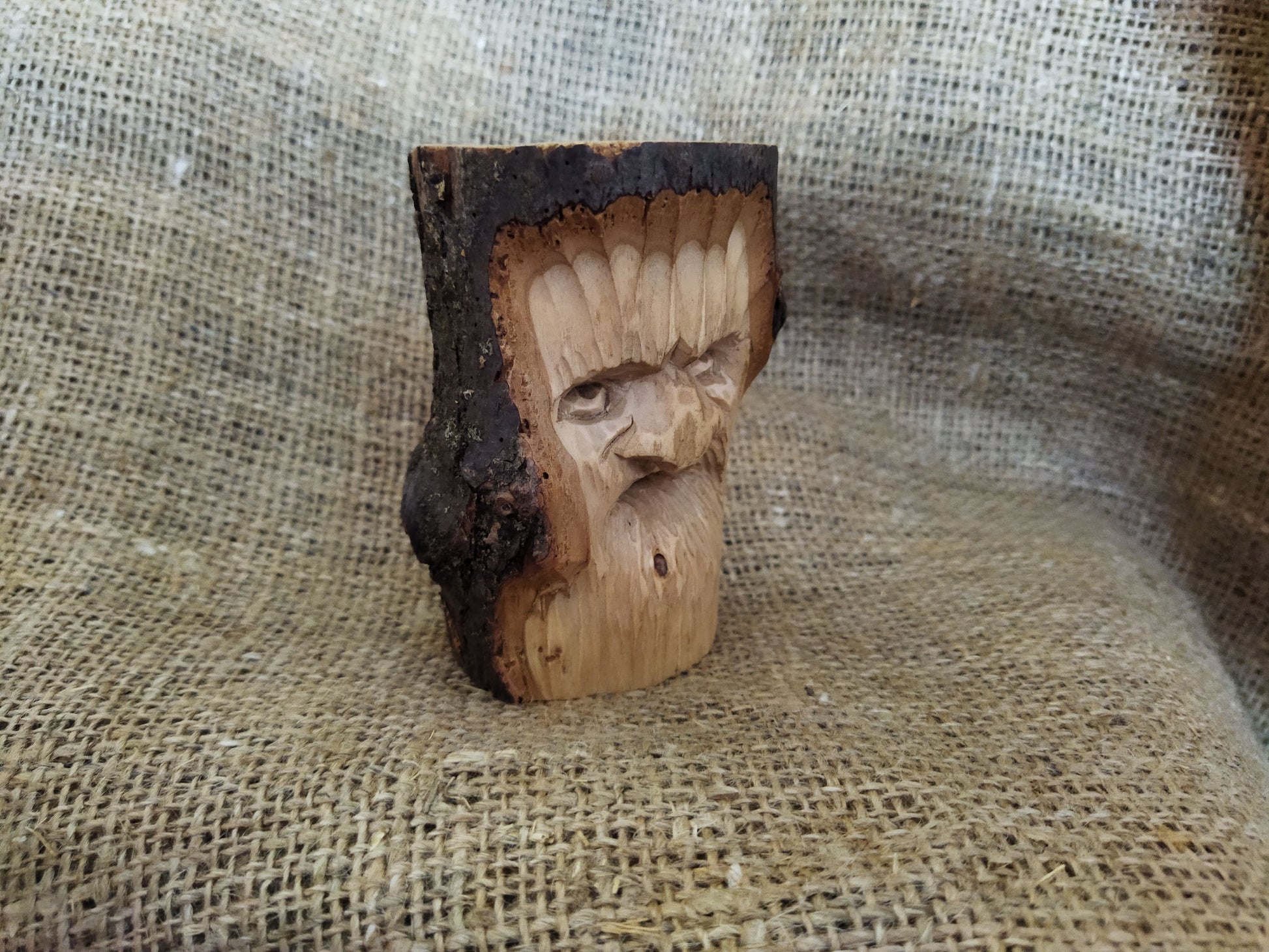 Forest Guardian Carved in Wood – Handmade Wooden Sculpture