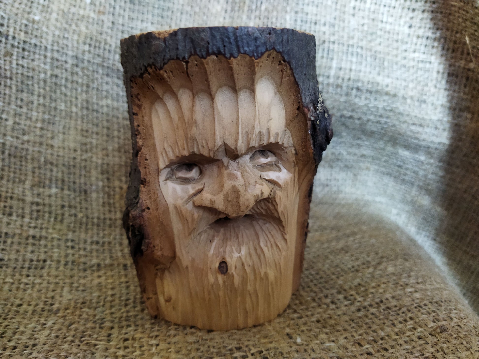 Forest Guardian Carved in Wood – Handmade Wooden Sculpture