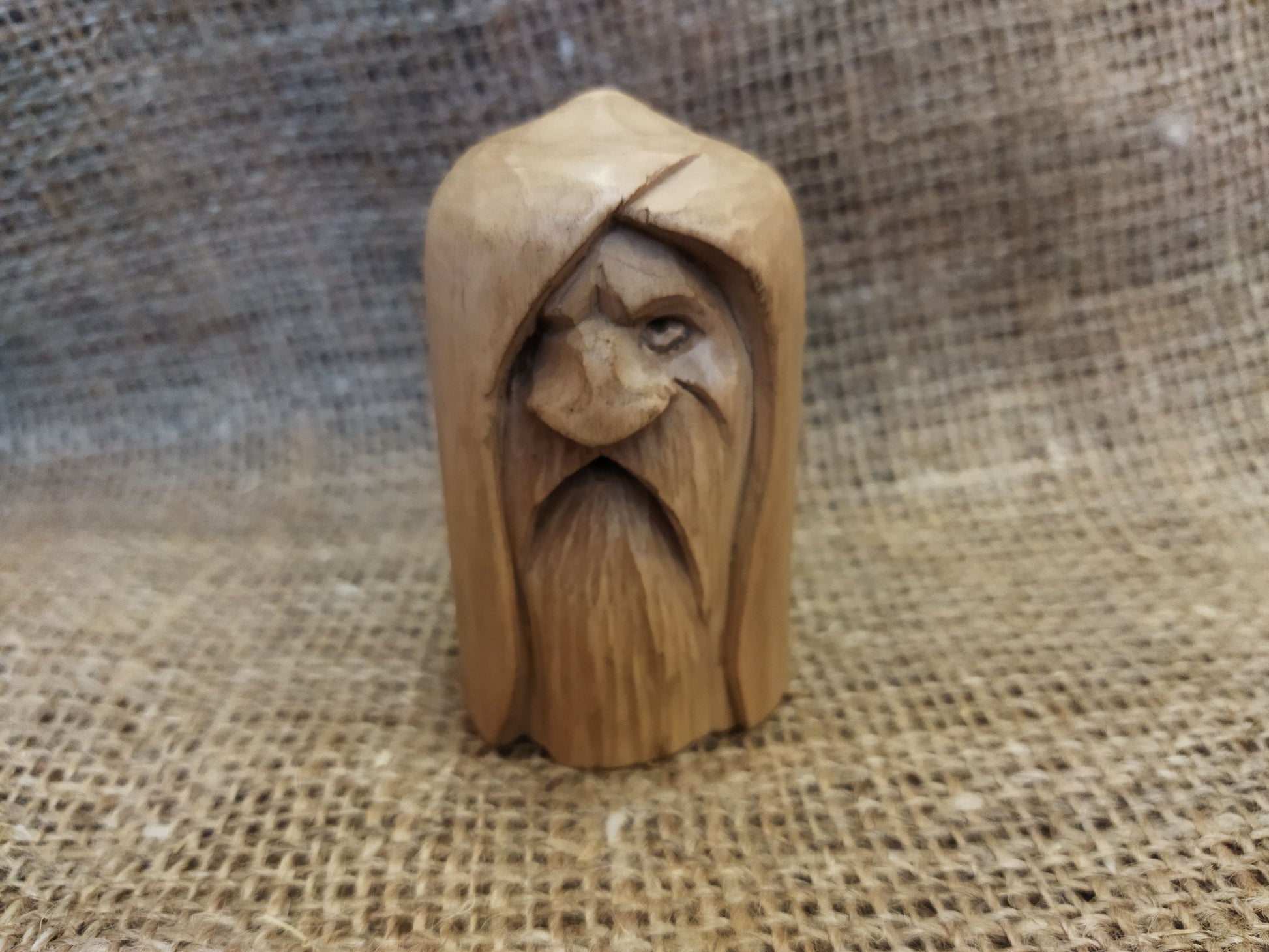 Hand-Carved Wooden Odin Statue - Norse God of Wisdom and War