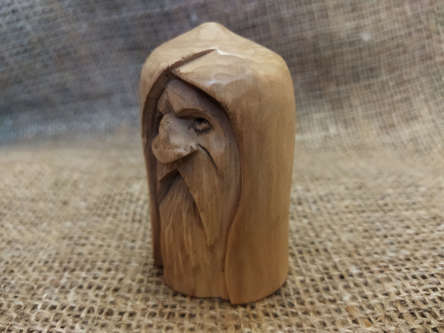 Hand-Carved Wooden Odin Statue - Norse God of Wisdom and War