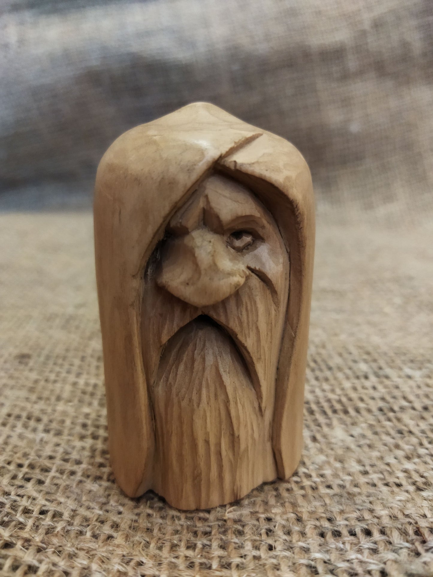 Hand-Carved Wooden Odin Statue - Norse God of Wisdom and War