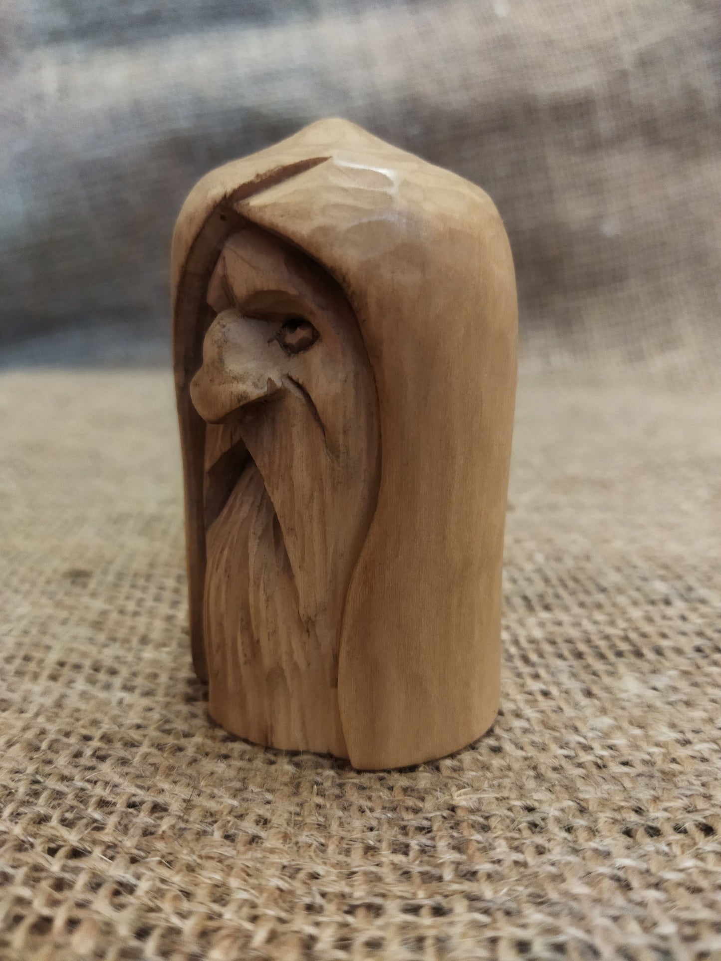 Hand-Carved Wooden Odin Statue - Norse God of Wisdom and War