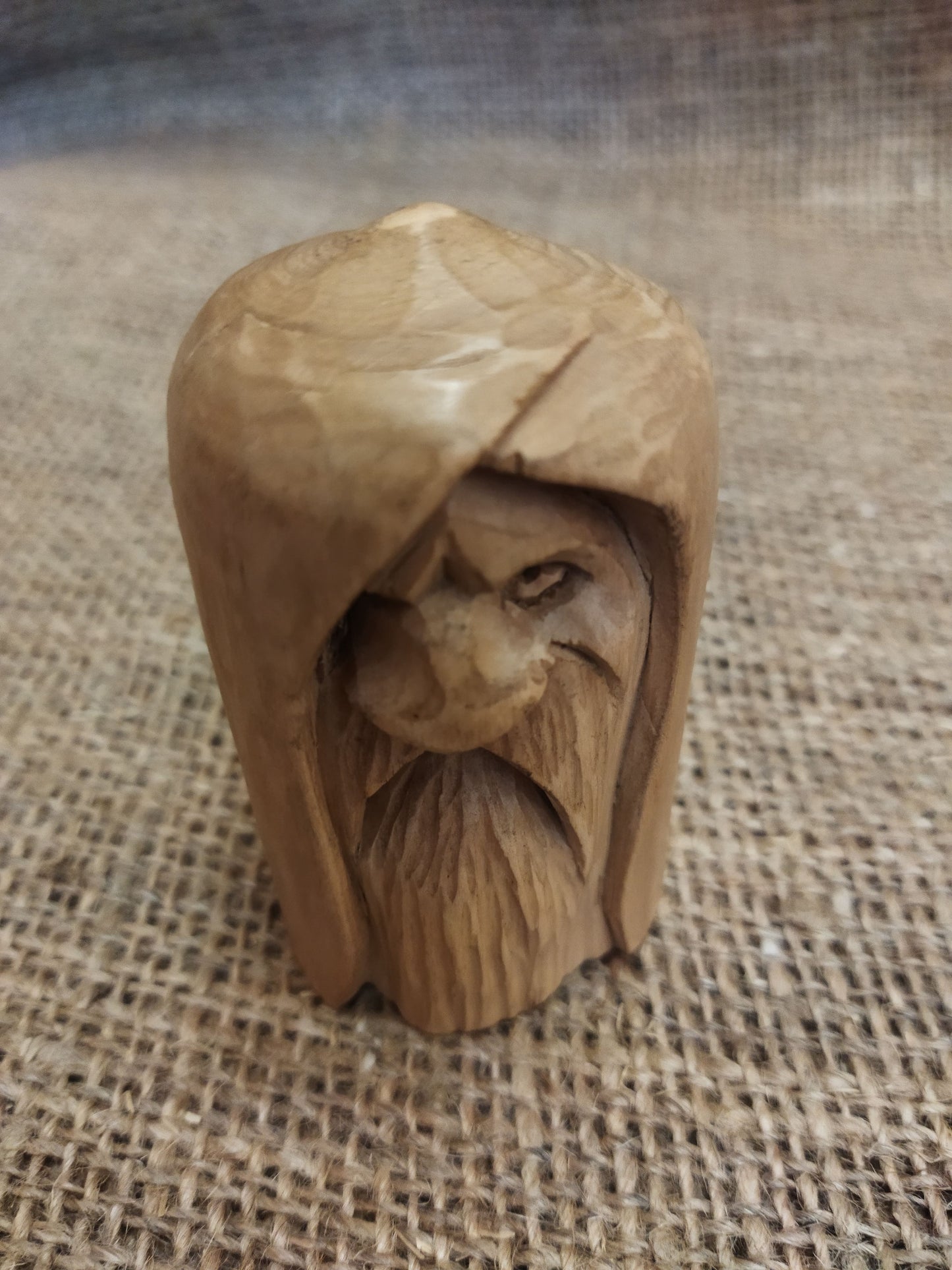 Hand-Carved Wooden Odin Statue - Norse God of Wisdom and War