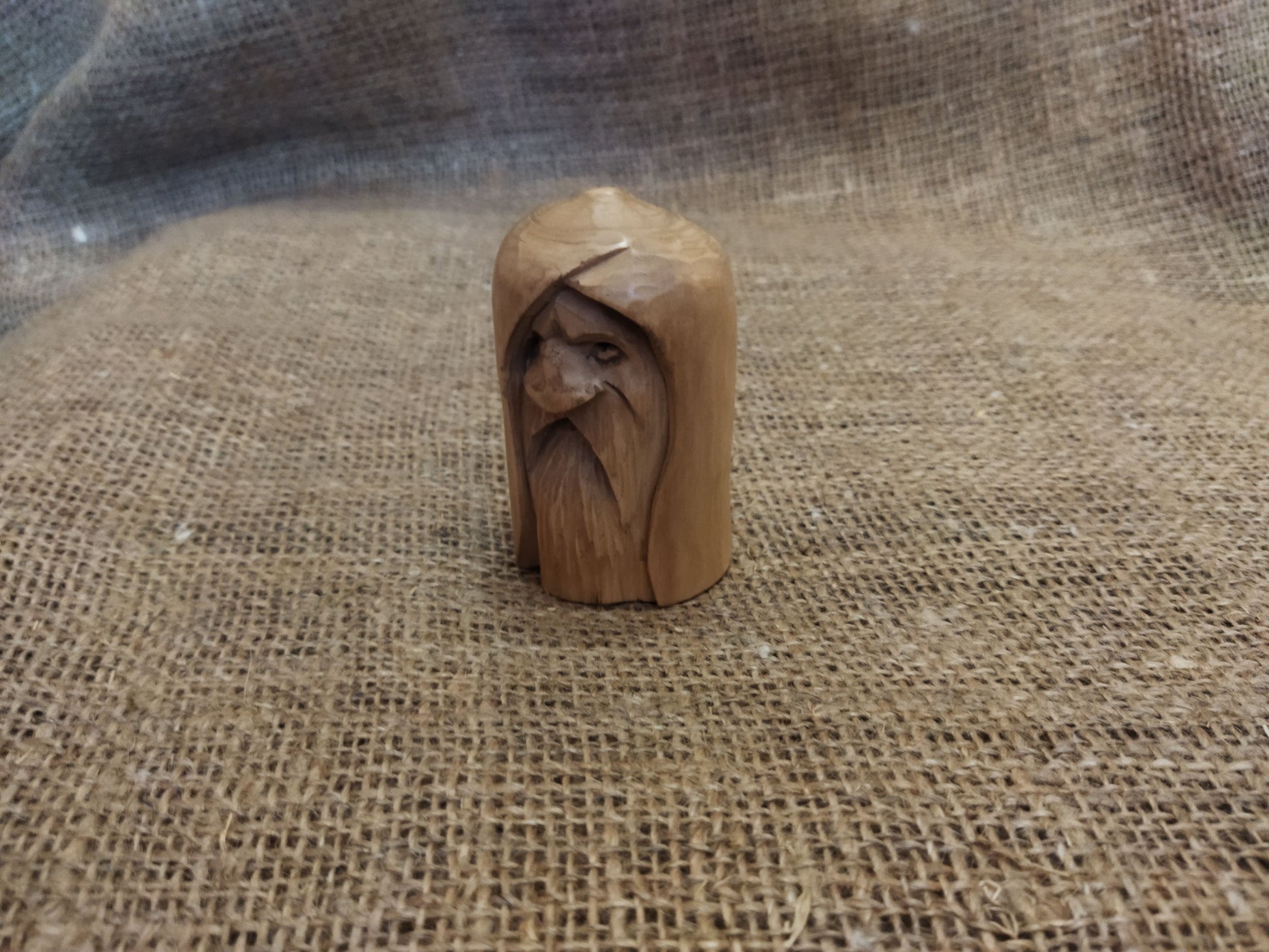 Hand-Carved Wooden Odin Statue - Norse God of Wisdom and War