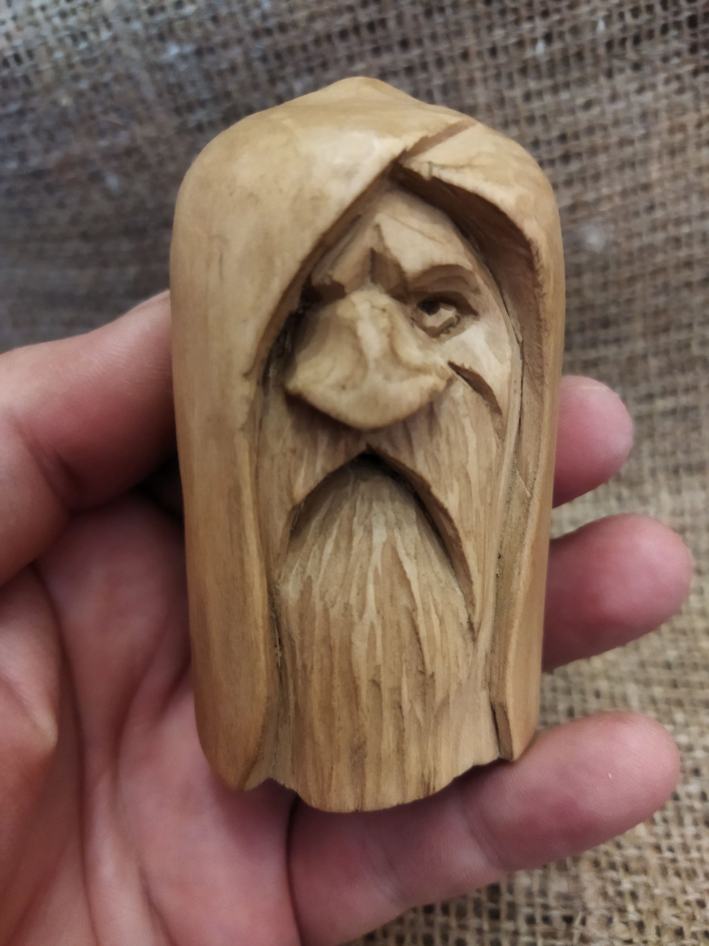 Hand-Carved Wooden Odin Statue - Norse God of Wisdom and War