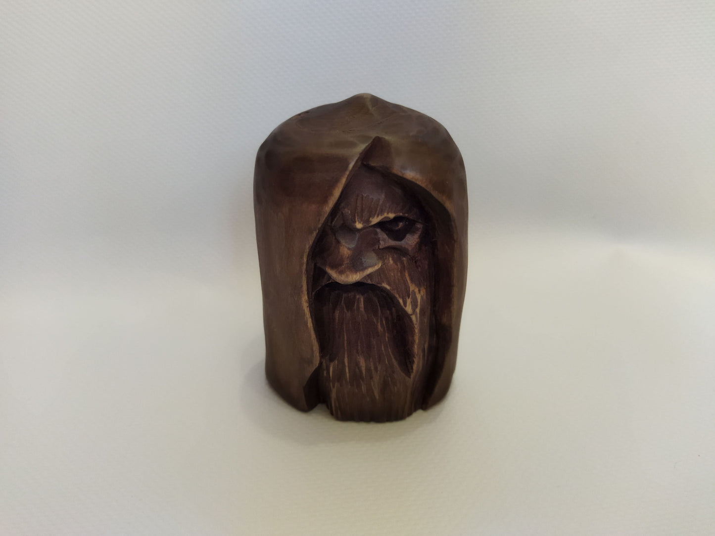 Odin statue. Wood carving. Scandinavian mythology. Nordic Gods. Wotan idol