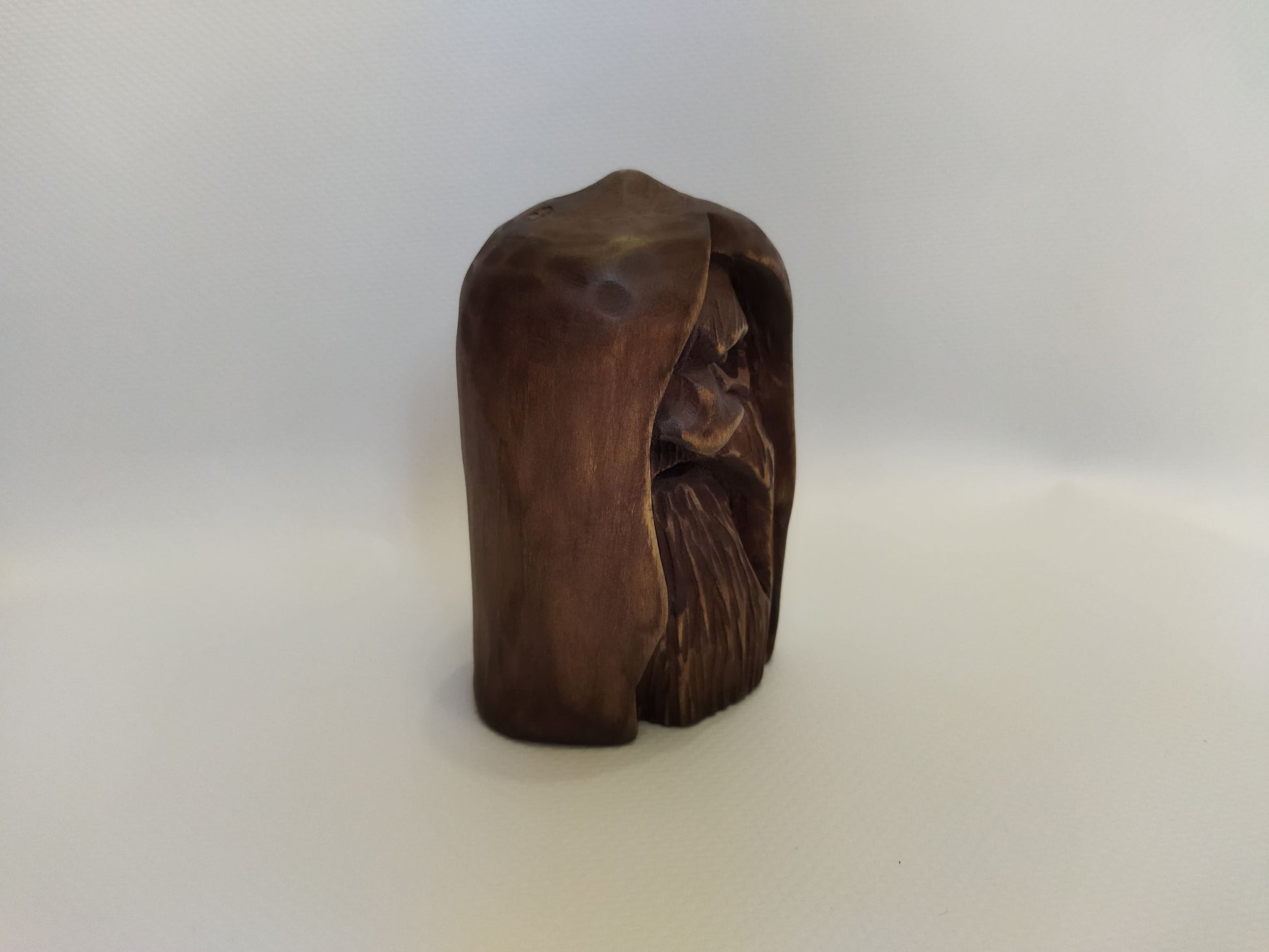 Odin statue. Wood carving. Scandinavian mythology. Nordic Gods. Wotan idol