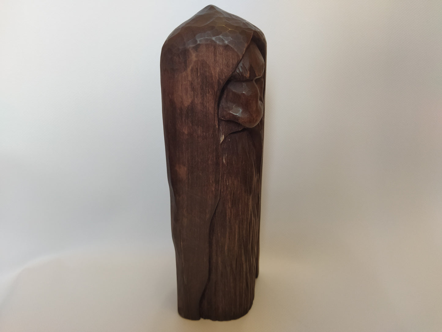 Odin statue. Handmade wooden statue of the god Odin