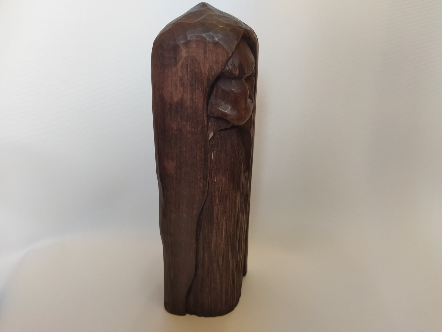 Odin statue. Handmade wooden statue of the god Odin