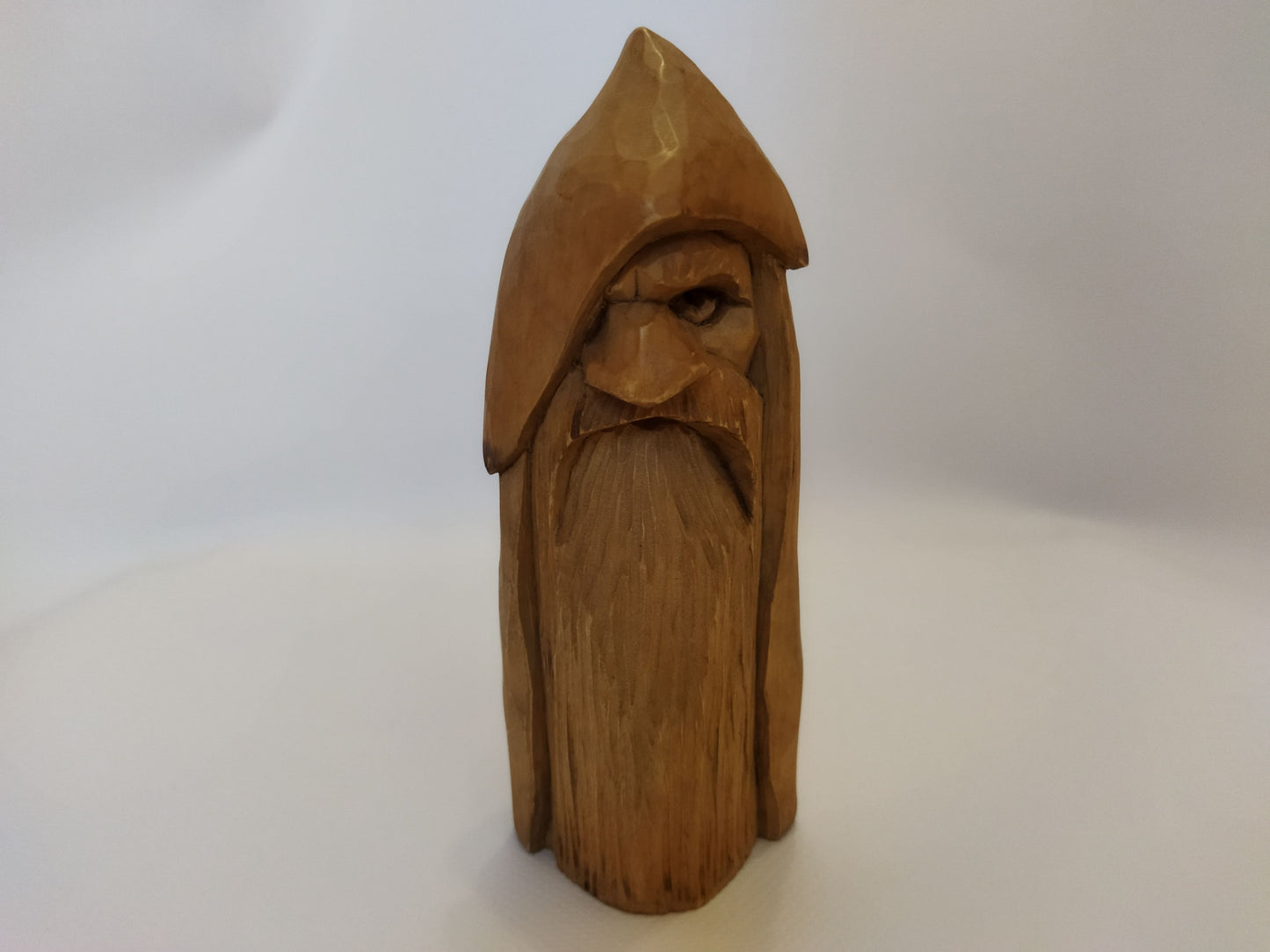 All-Father Odin Wooden Figurine - Hand-Carved Nordic God Statue