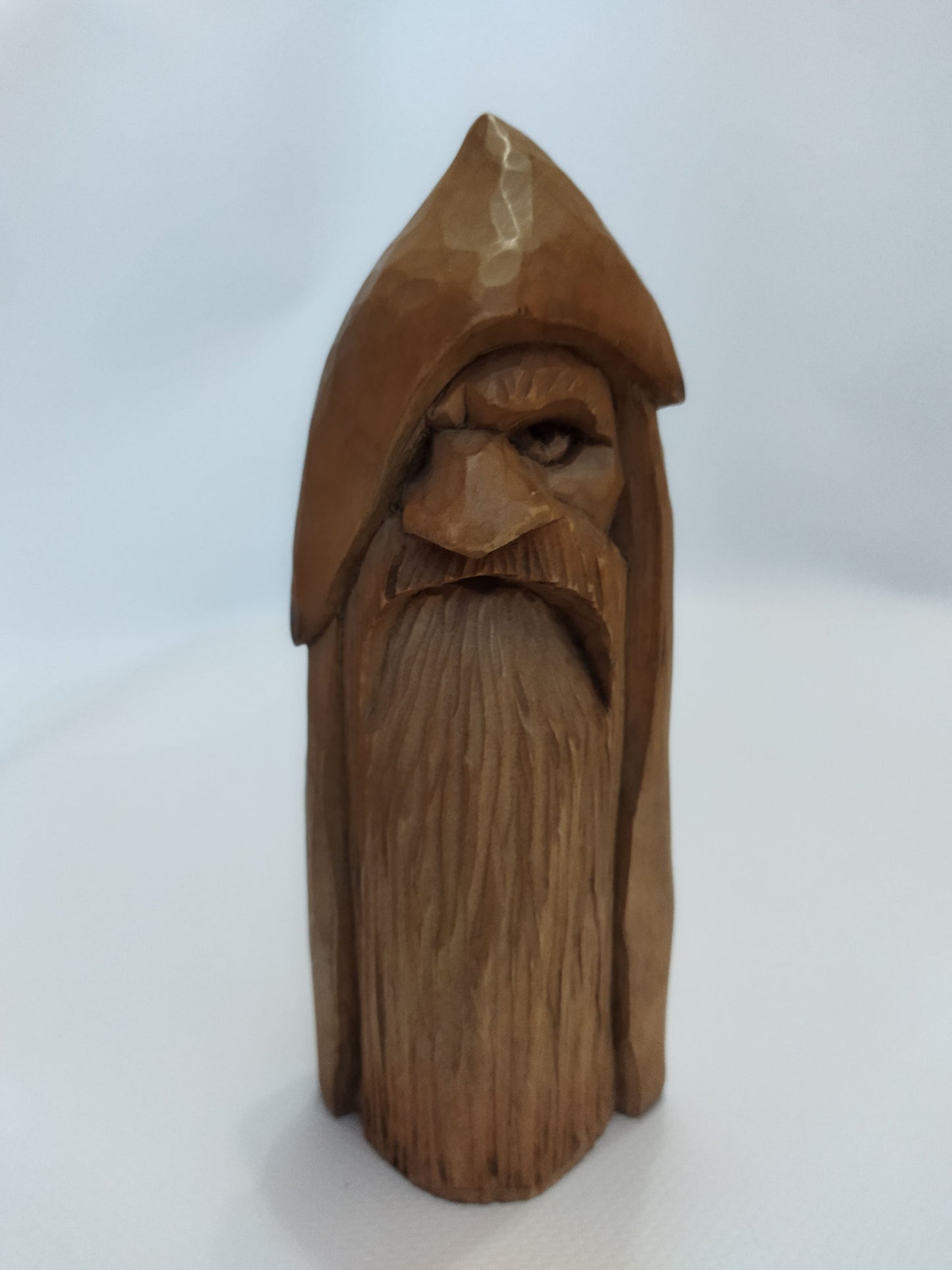 All-Father Odin Wooden Figurine - Hand-Carved Nordic God Statue