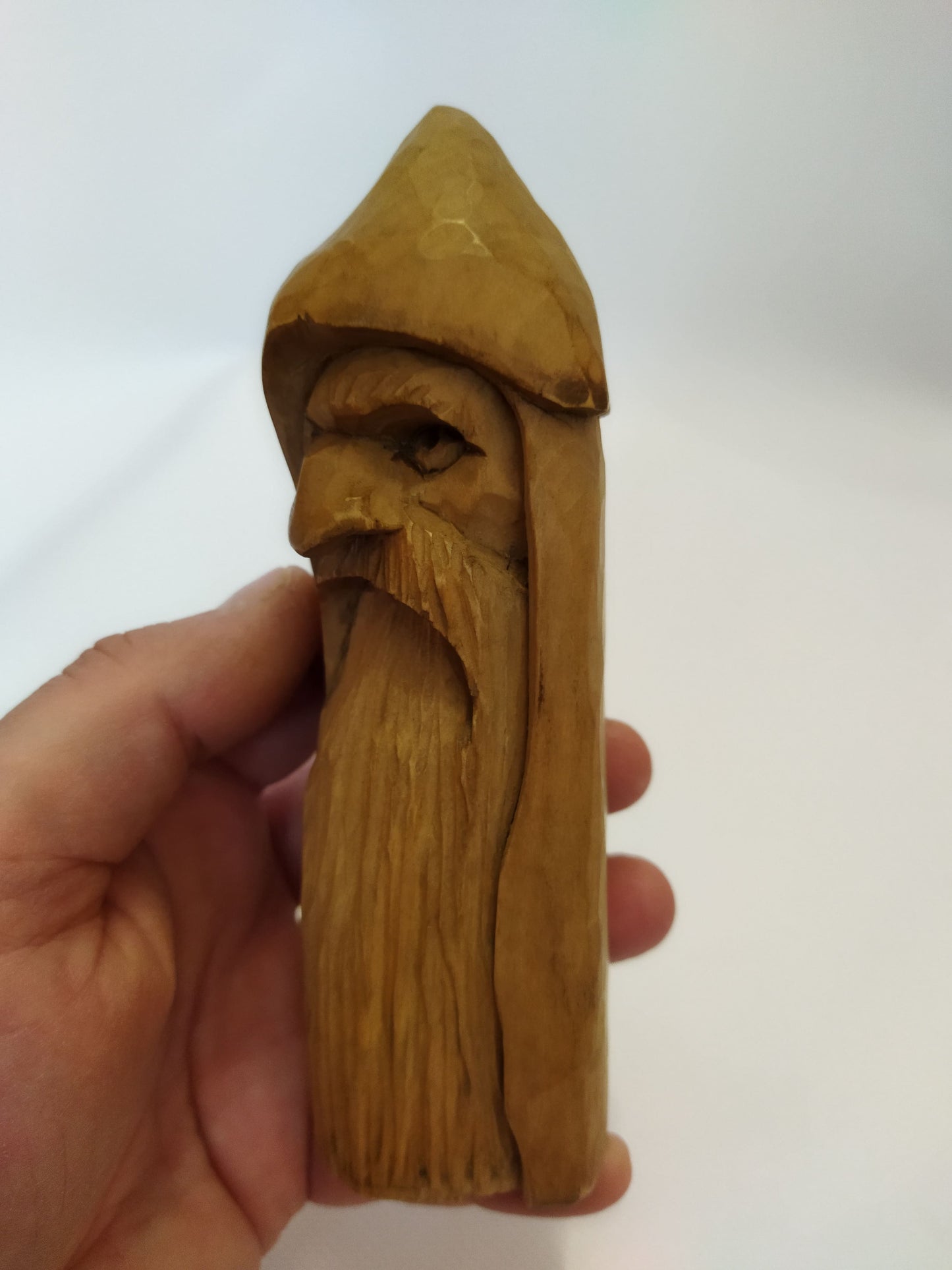 All-Father Odin Wooden Figurine - Hand-Carved Nordic God Statue