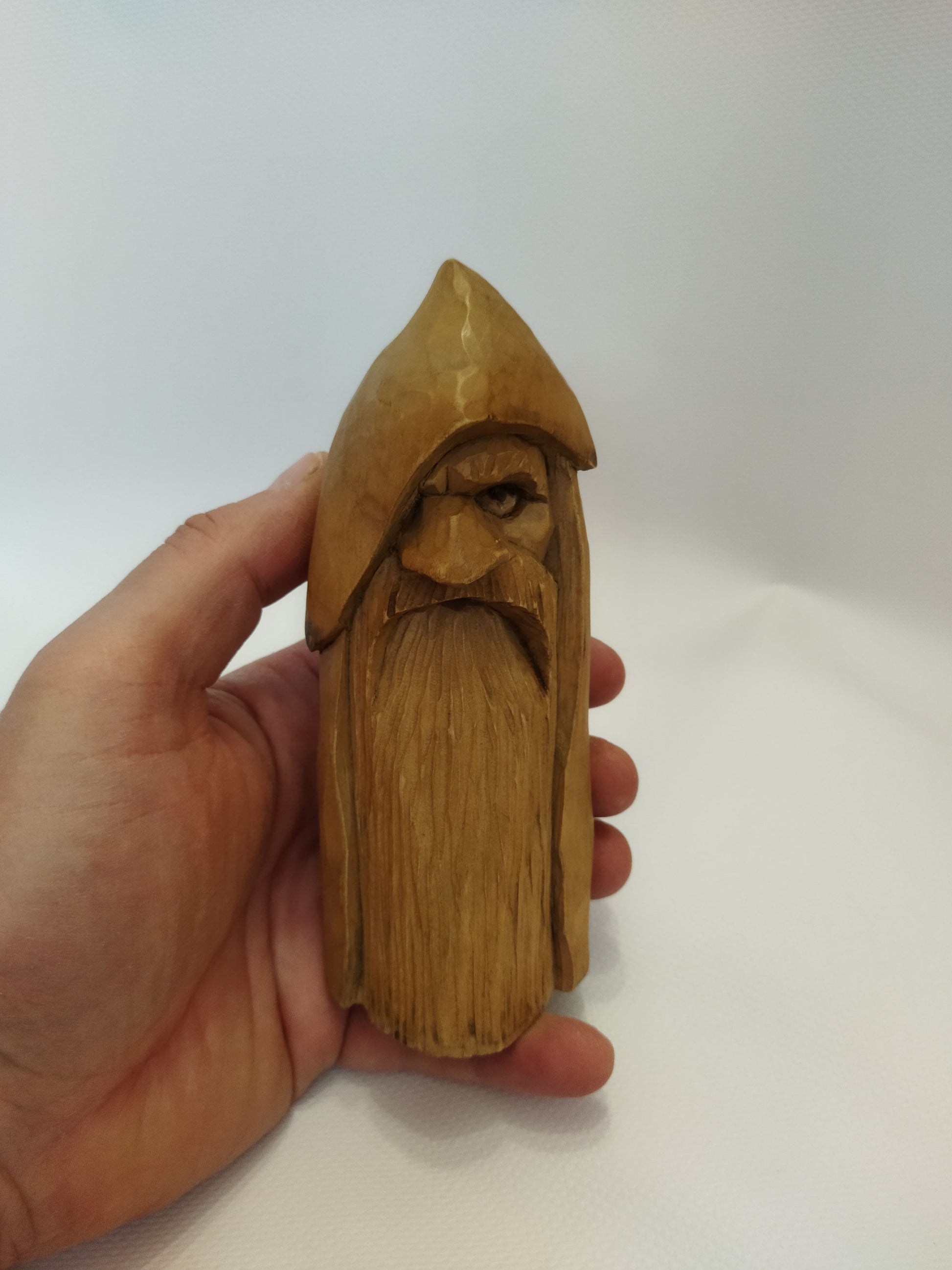 All-Father Odin Wooden Figurine - Hand-Carved Nordic God Statue