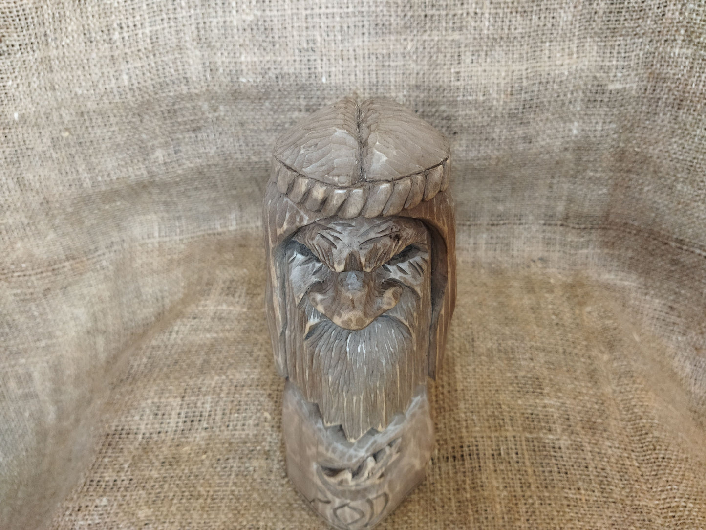 Hand-carved wooden statue of Rod, Slavic god of creation. Made from natural wood, it embodies tradition and spirituality. Perfect for altars, decor, or a unique gift