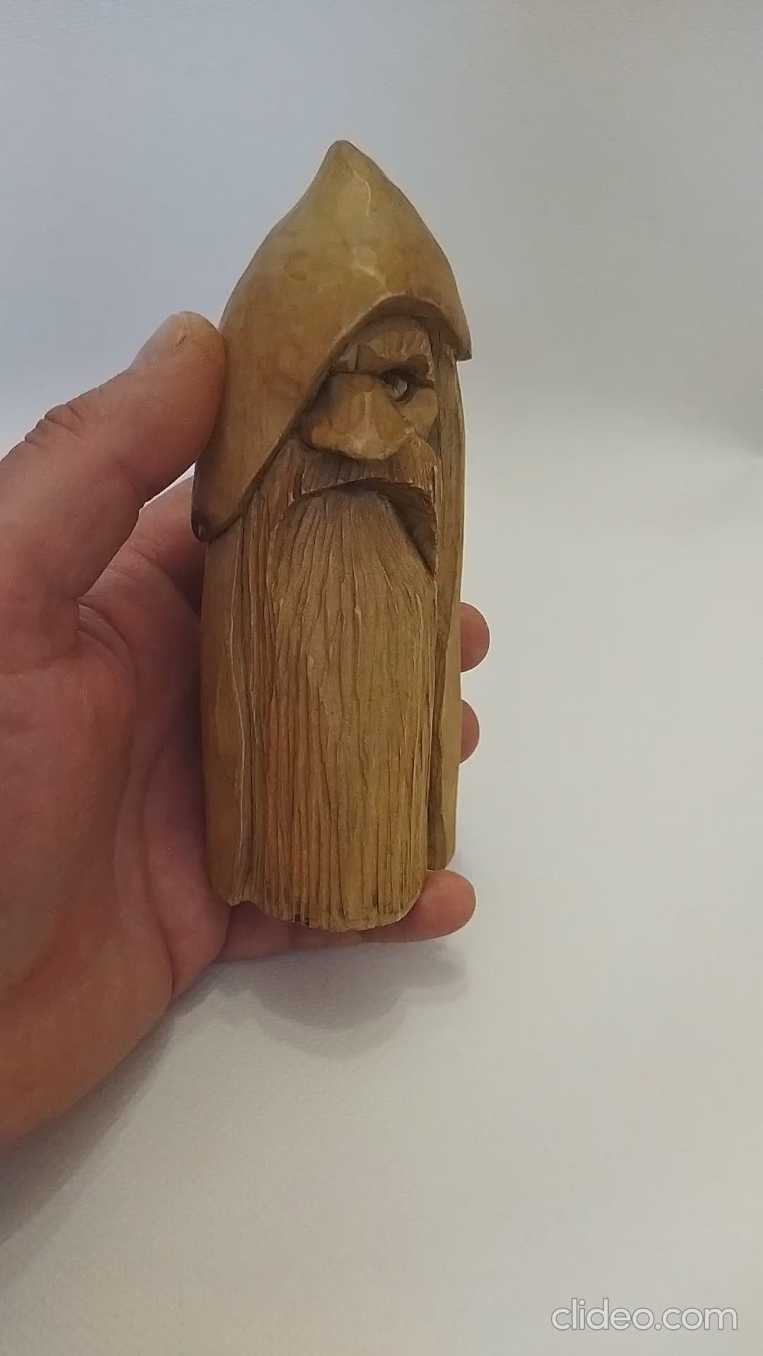 All-Father Odin Wooden Figurine - Hand-Carved Nordic God Statue