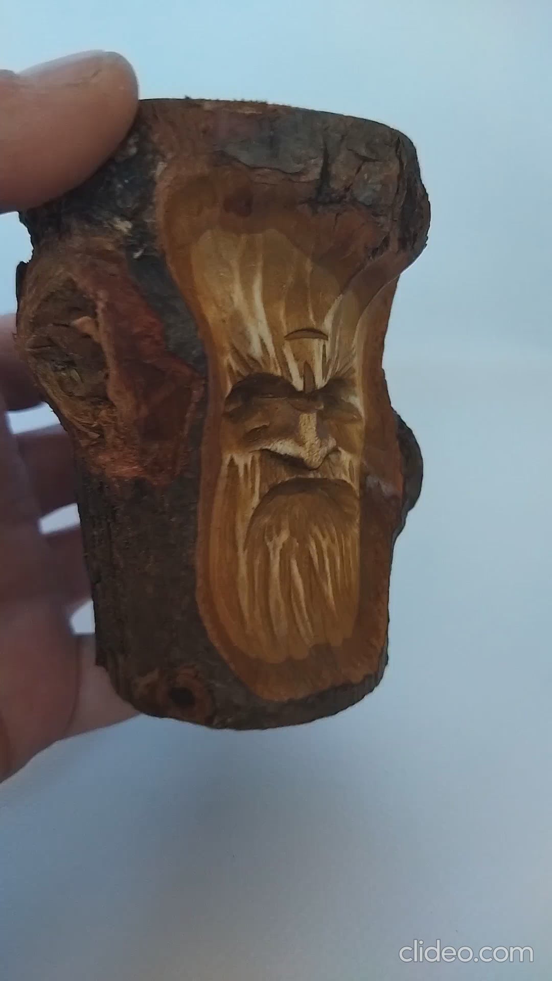 Forest Guardian Wooden Statuette - Handcrafted Wood Spirit Sculpture